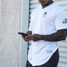 Load image into Gallery viewer, YEMEKE Gyms T shirt Brand Clothing Fitness T-shirt compression Short Sleeve Tshirt Bodybuilding Workout Tee-shirt
