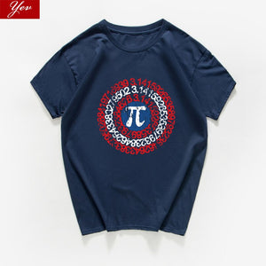 Pi Math Novelty T Shirt Men's Breathable cotton Loose  Tee shirts homme Geek Style Tshirt Nerd streeetwear Casual Men Tshirts